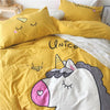 Yellow Unicorn Bed Set